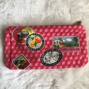 Estée lauder travel themed cosmetic bag